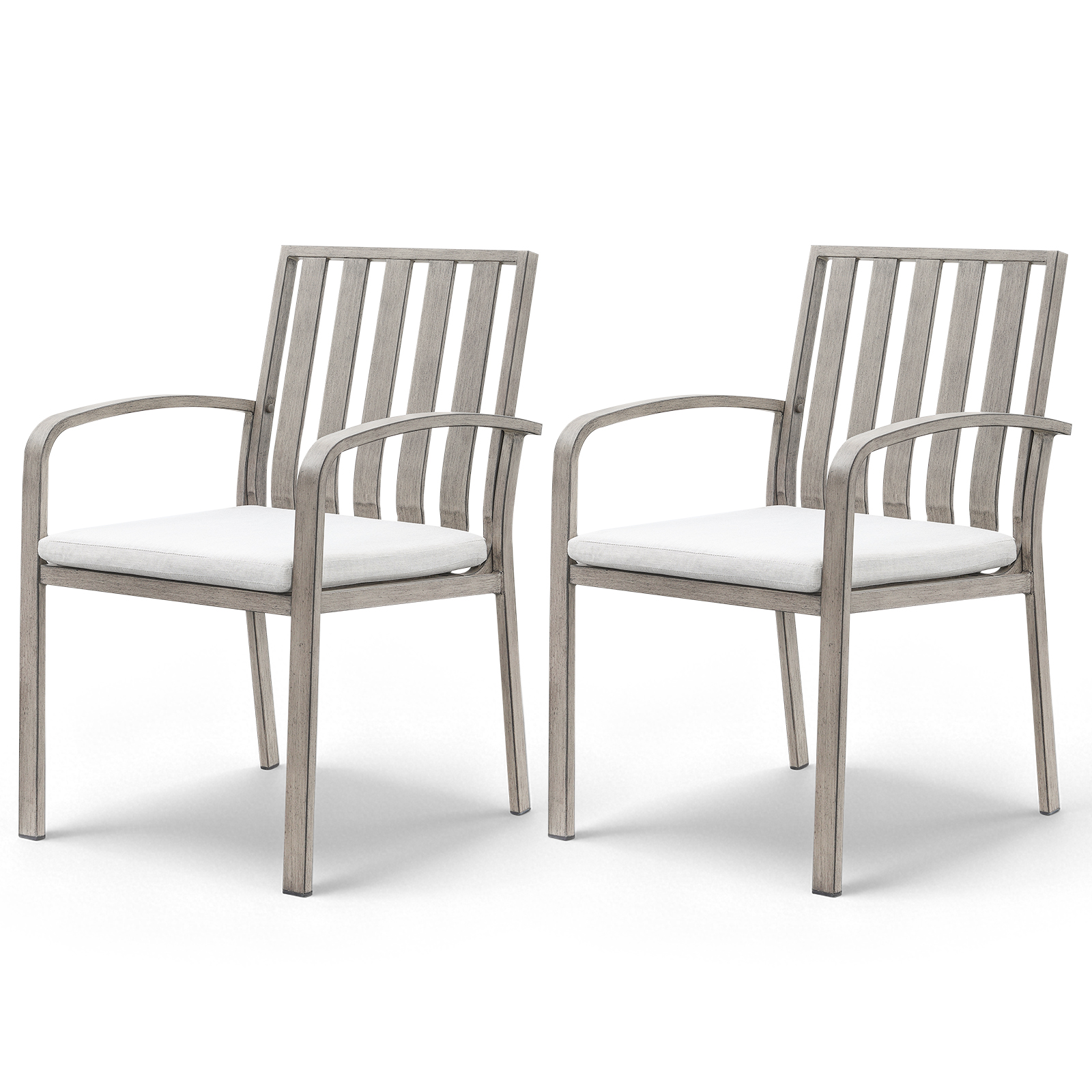 2-Piece Patio Outdoor Dining Chairs Set  for Deck, Balcony, Garden - C106