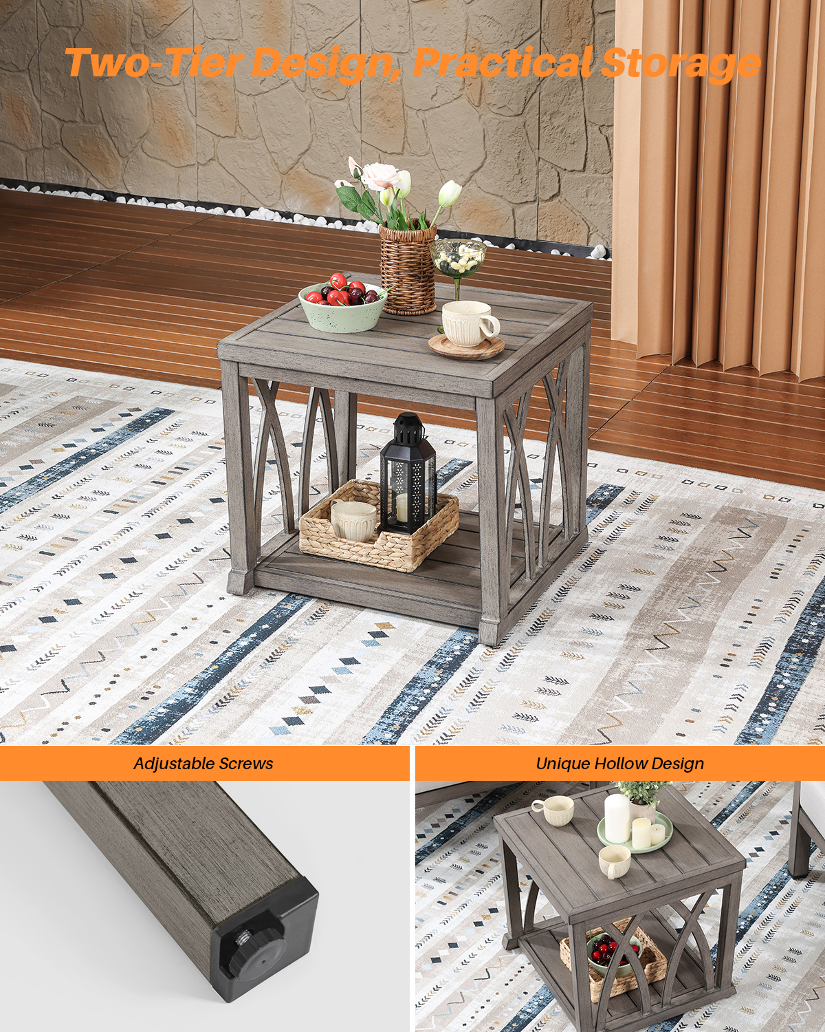 3-Piece Aluminum Outdoor Patio Conversation Set - DS100