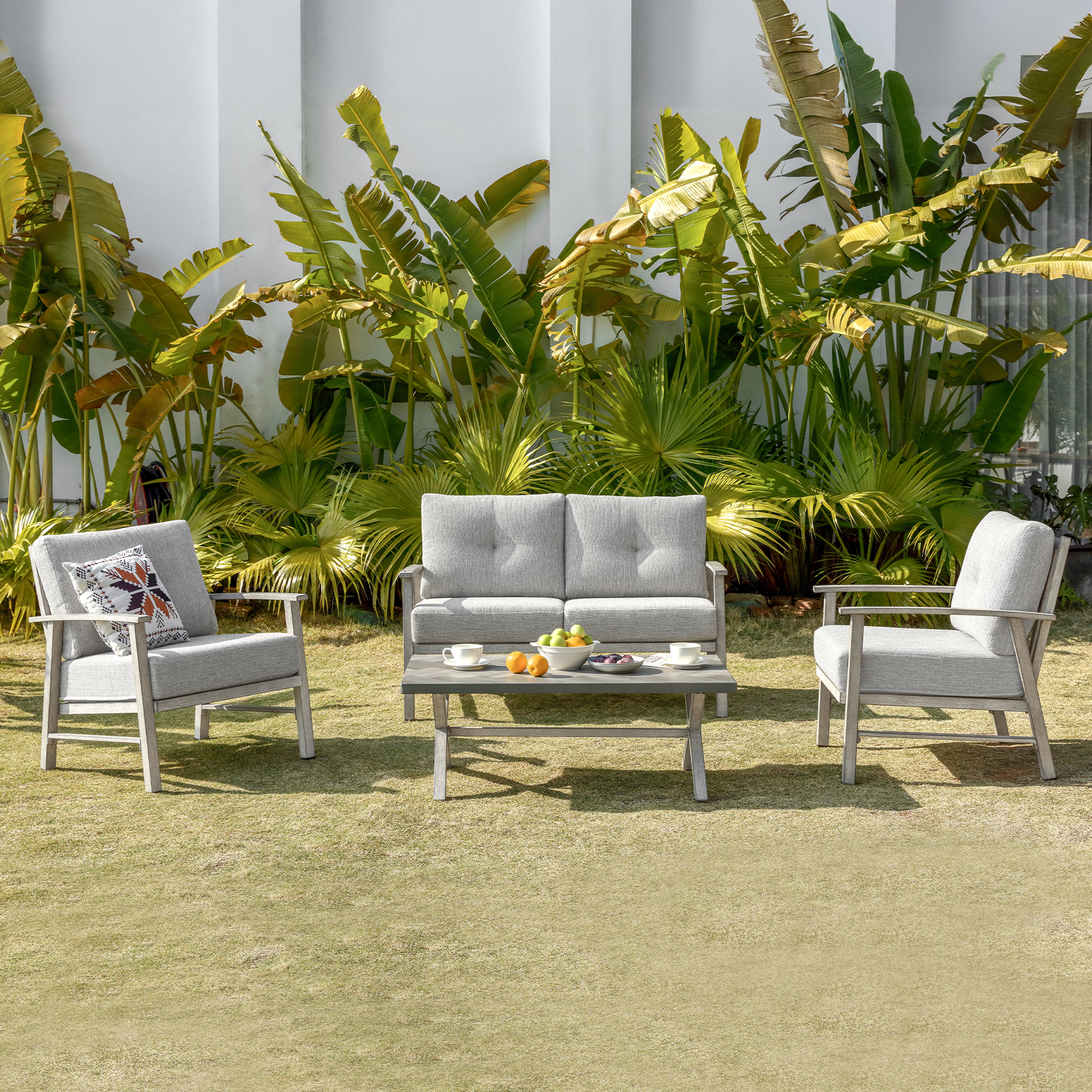 Copper Outdoor furniture product photo with clear materials and finish in clean lighting-Seehill