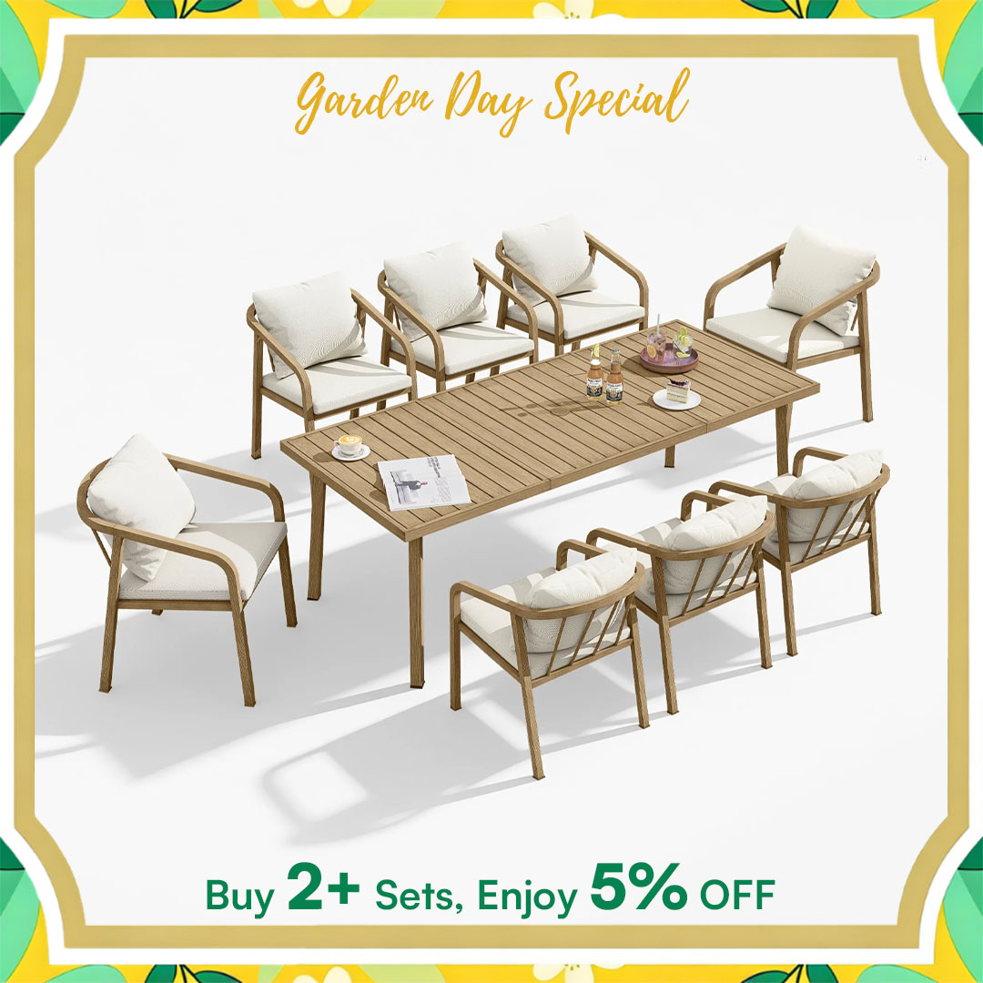 9-Piece Outdoor Dining Set for 8 person - DS050-1