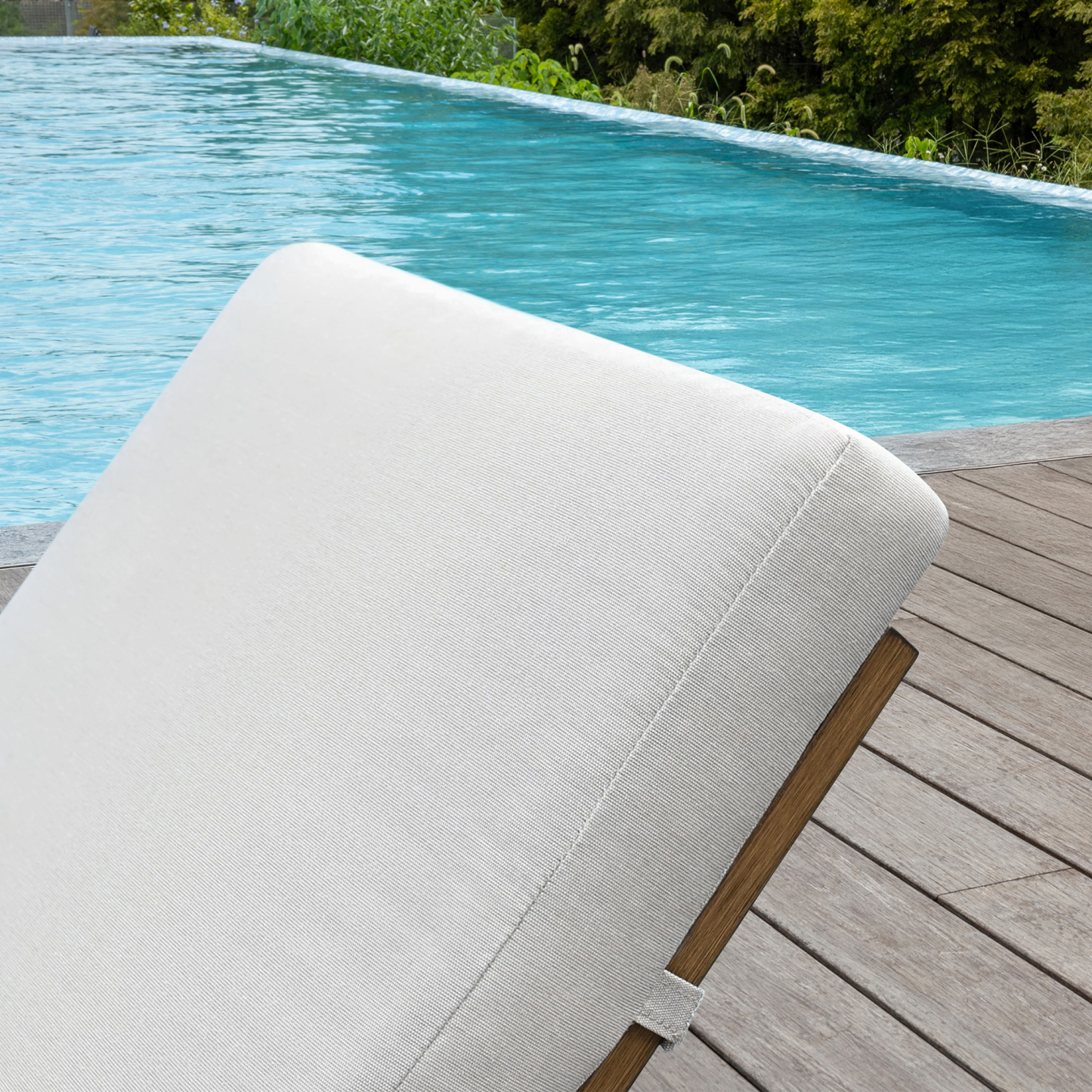 1-2 Piece Aluminum Outdoor Pool Lounge Chairs Square Side Table Thick Cushions 6-Position Adjustable Backrest-L007B