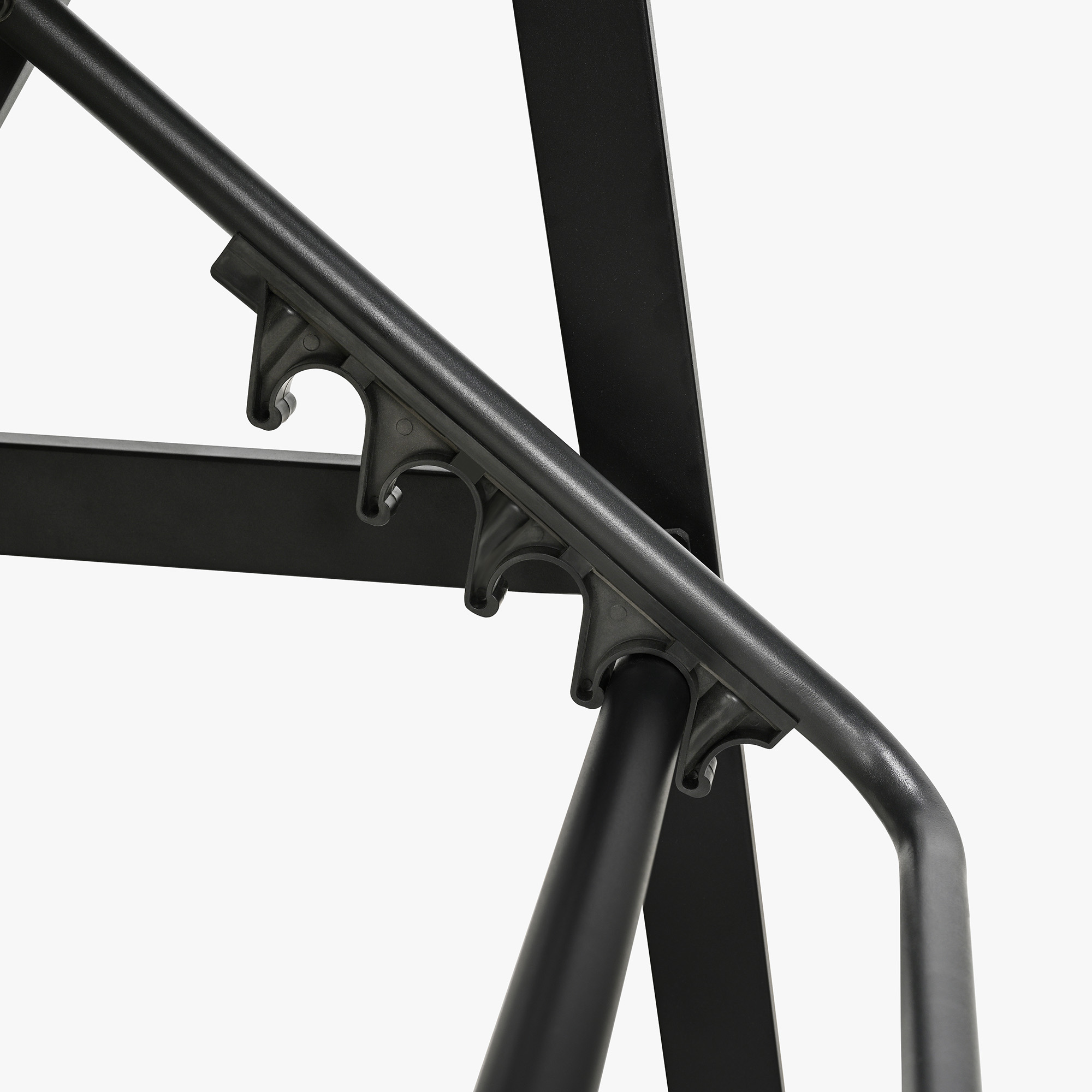 Black metal coat rack with sturdy hooks and modern design - Seehill