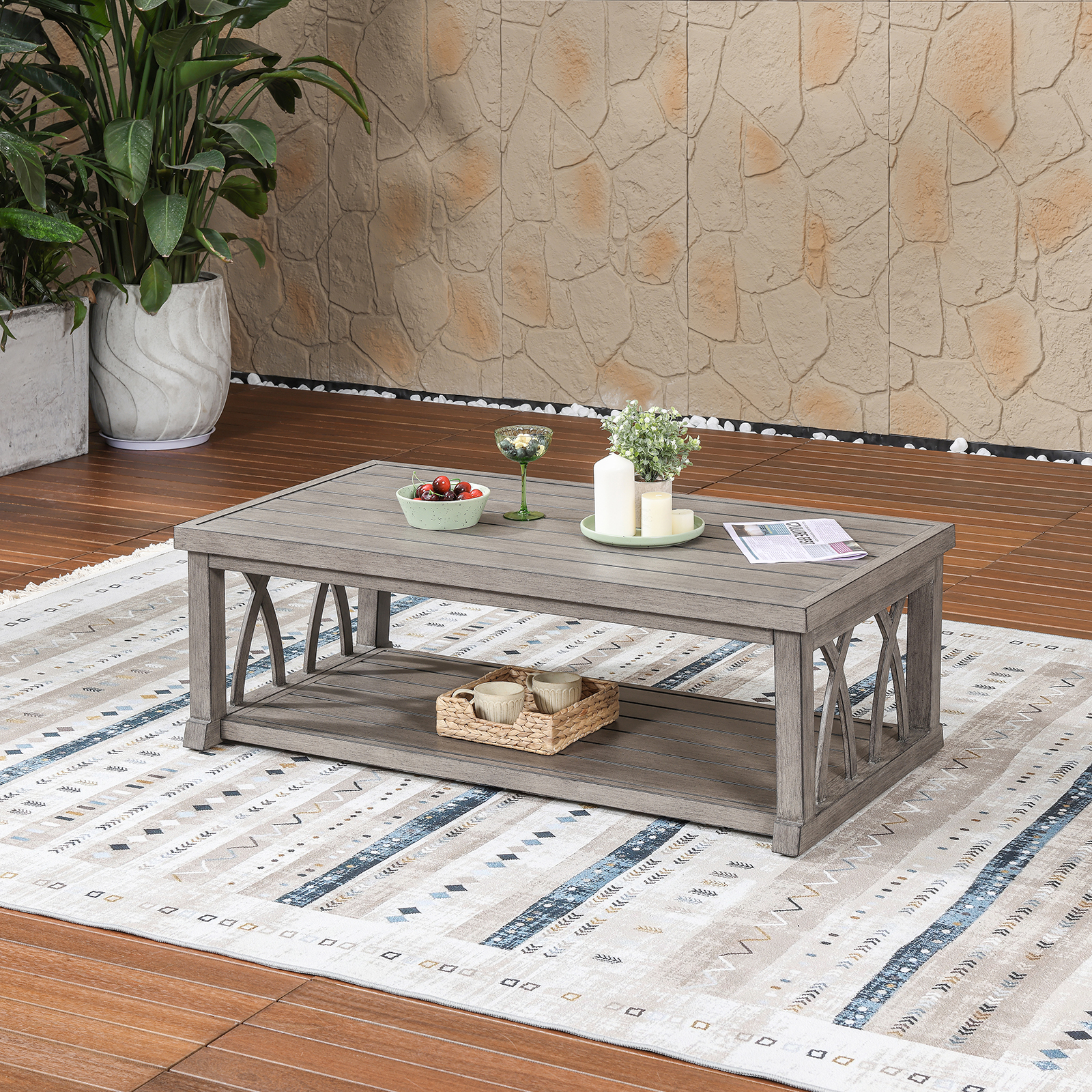 Aluminum Outdoor Coffee Table - D091