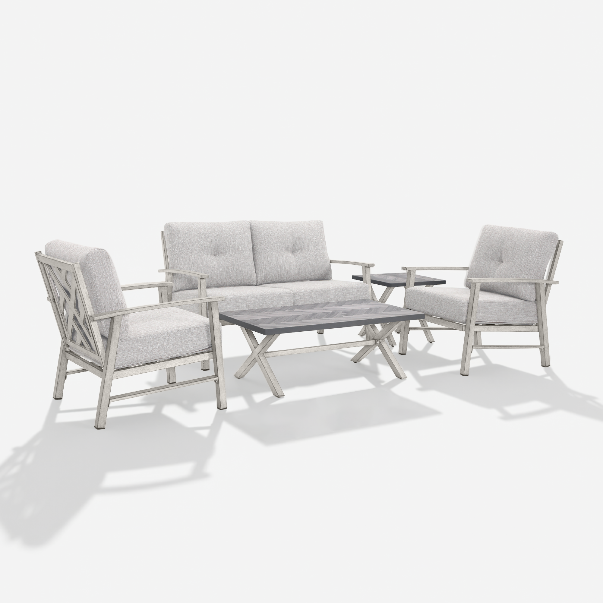 5-piece Outdoor Aluminum Patio Furniture Set - SS015-1
