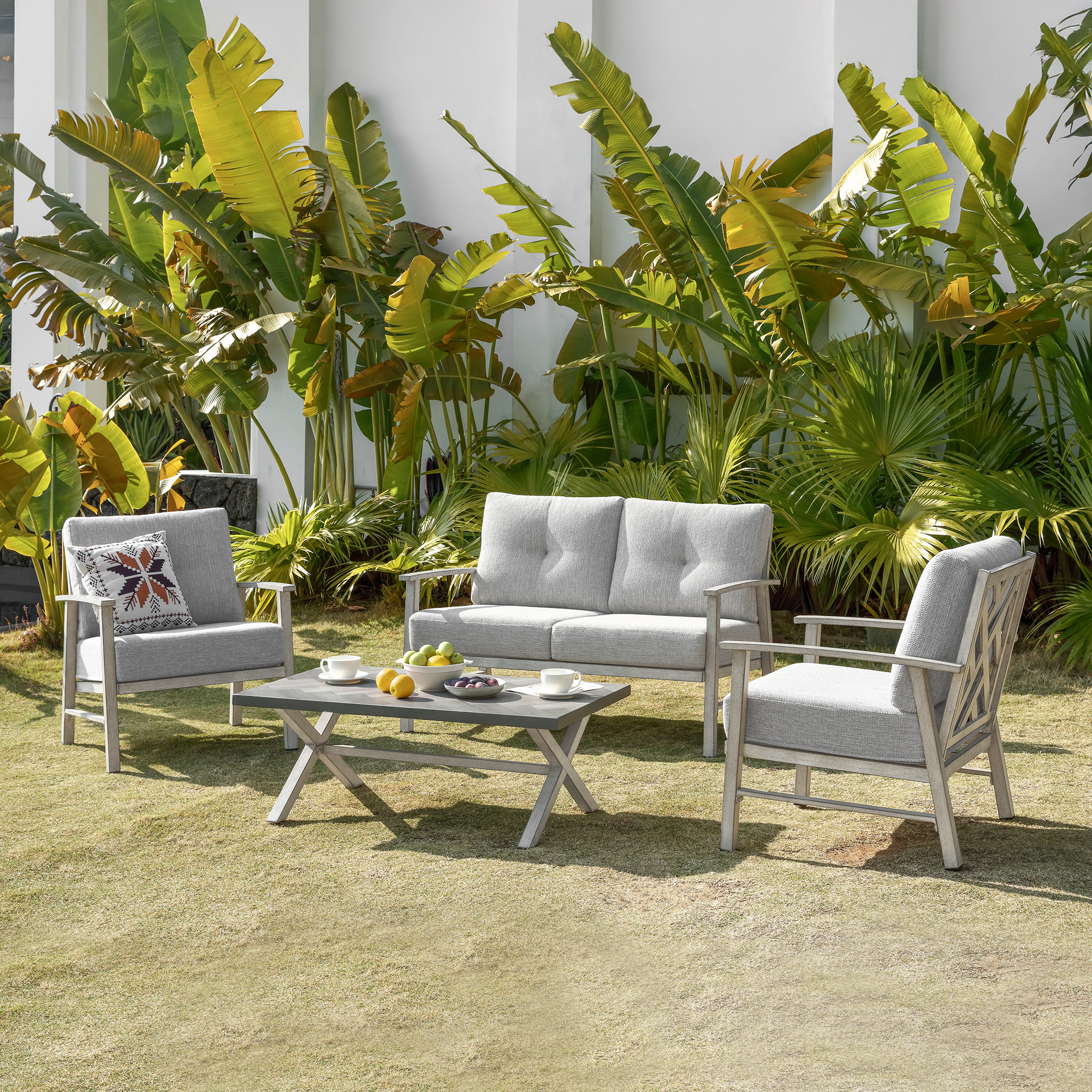 4-piece Modern Outdoor Patio Furniture Set - SS015-2