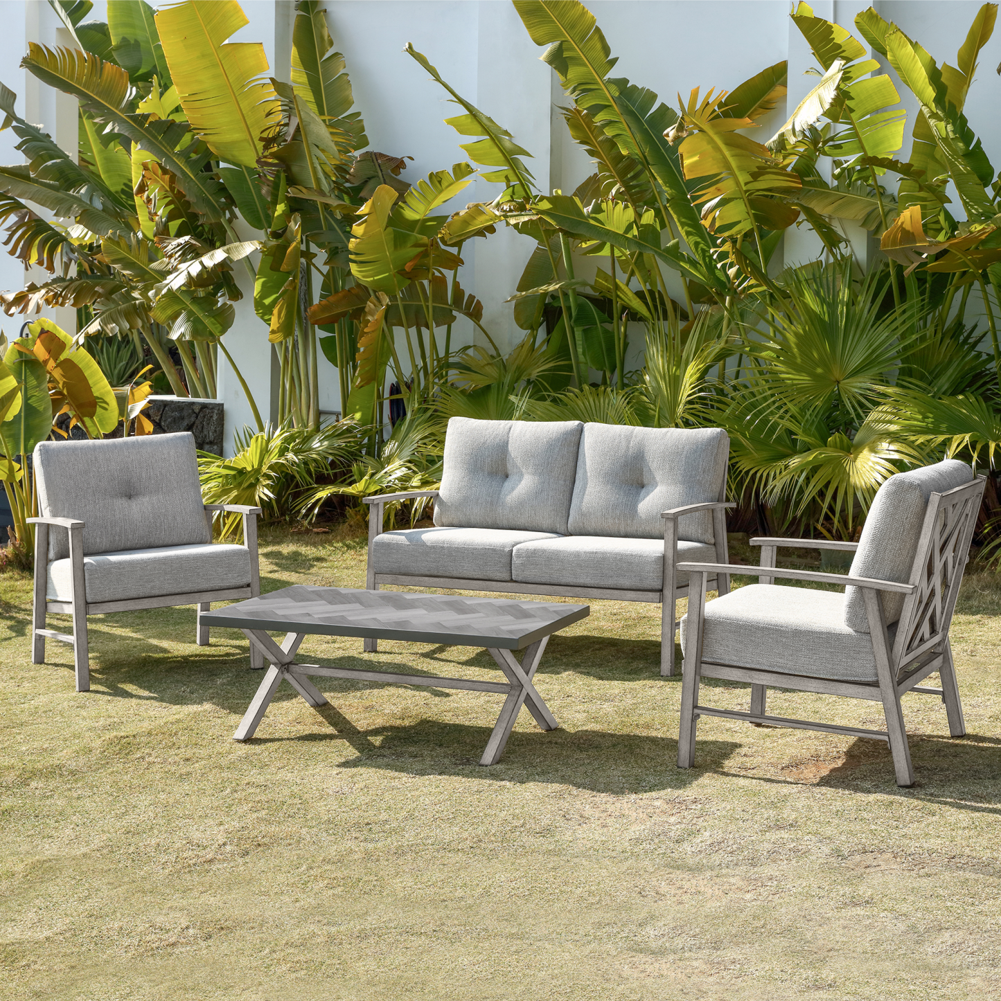 4-piece Modern Outdoor Patio Furniture Set - SS015-2
