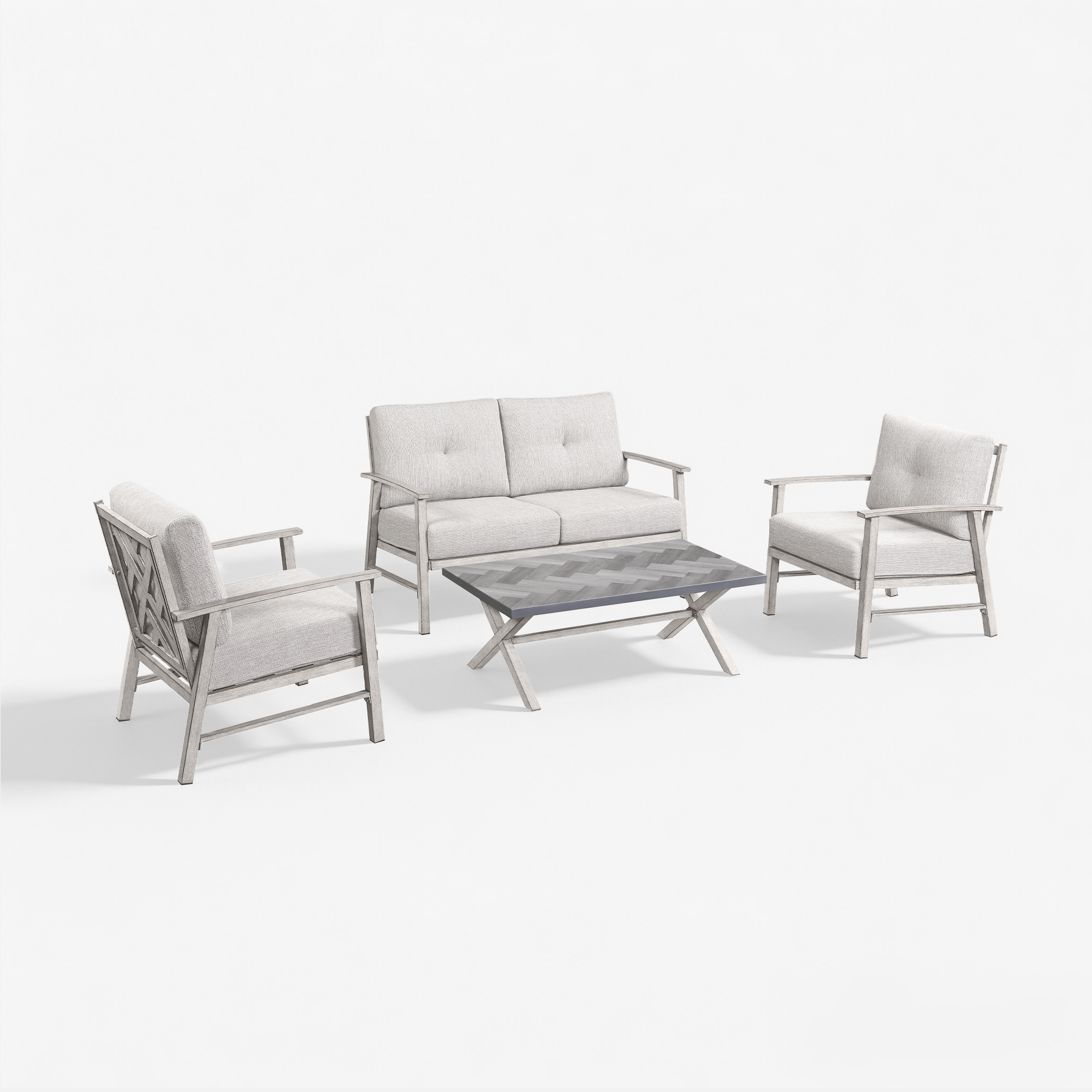 4-piece Modern Outdoor Patio Furniture Set - SS015-2