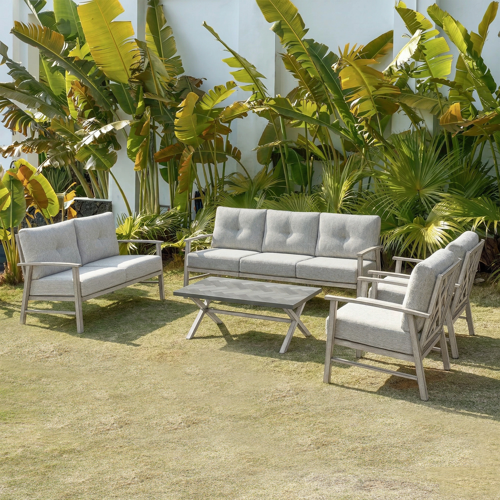 5-piece Modern Outdoor Patio Furniture Set - SS015-3
