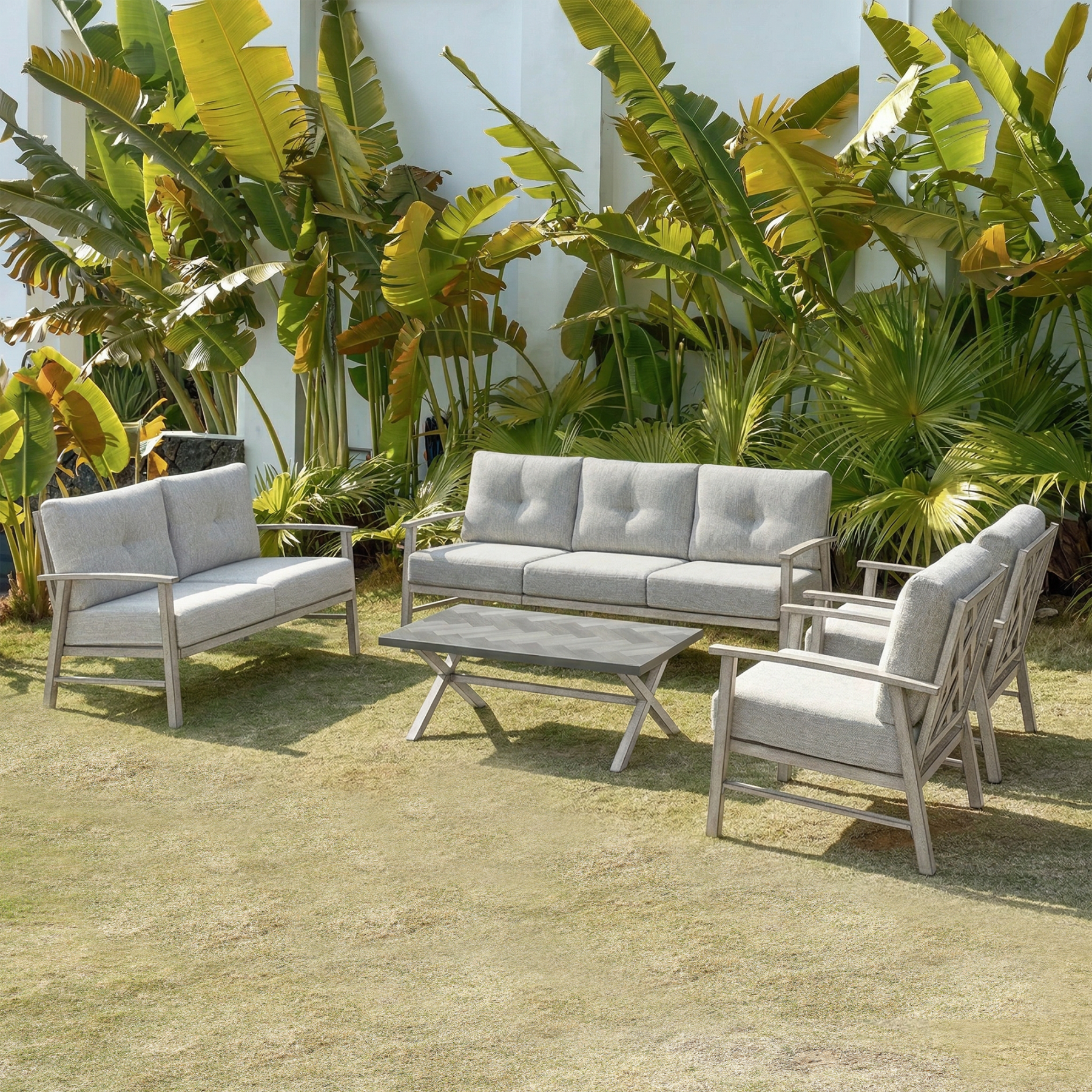 5-piece Modern Outdoor Patio Furniture Set - SS015-3
