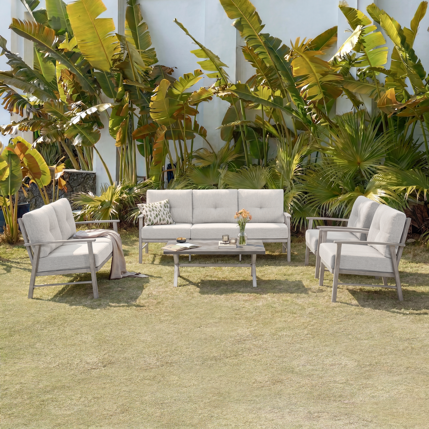 5-piece Modern Outdoor Patio Furniture Set - SS015-3