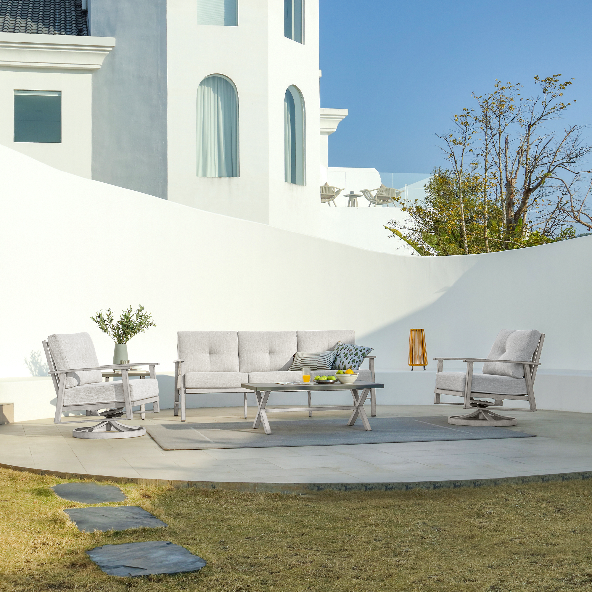 Ivory Trail Outdoor furniture product photo with clear materials and finish in clean-Seehill