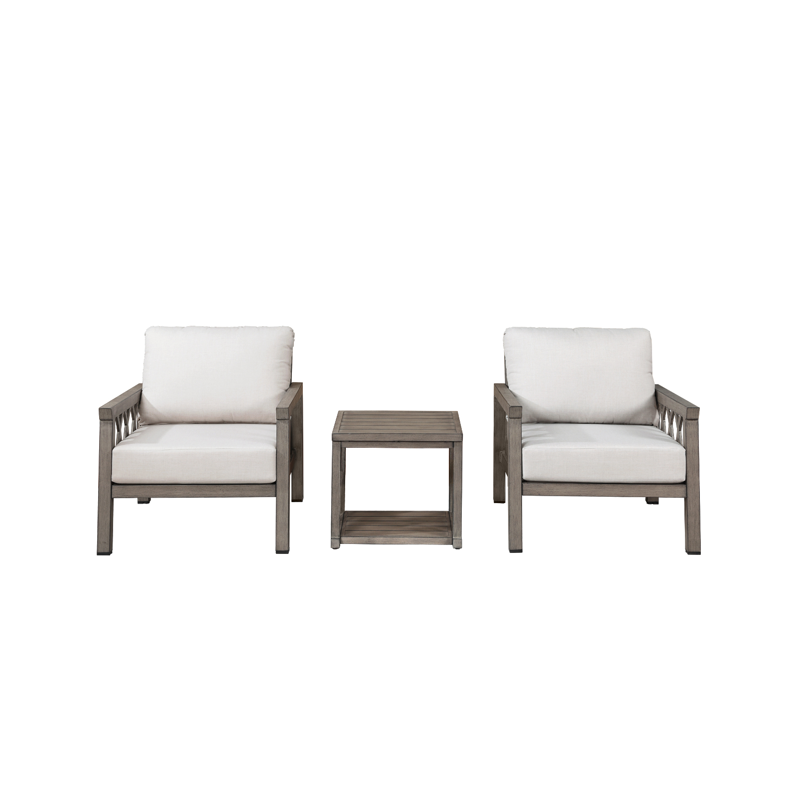 3-Piece Aluminum Outdoor Patio Conversation Set - DS100