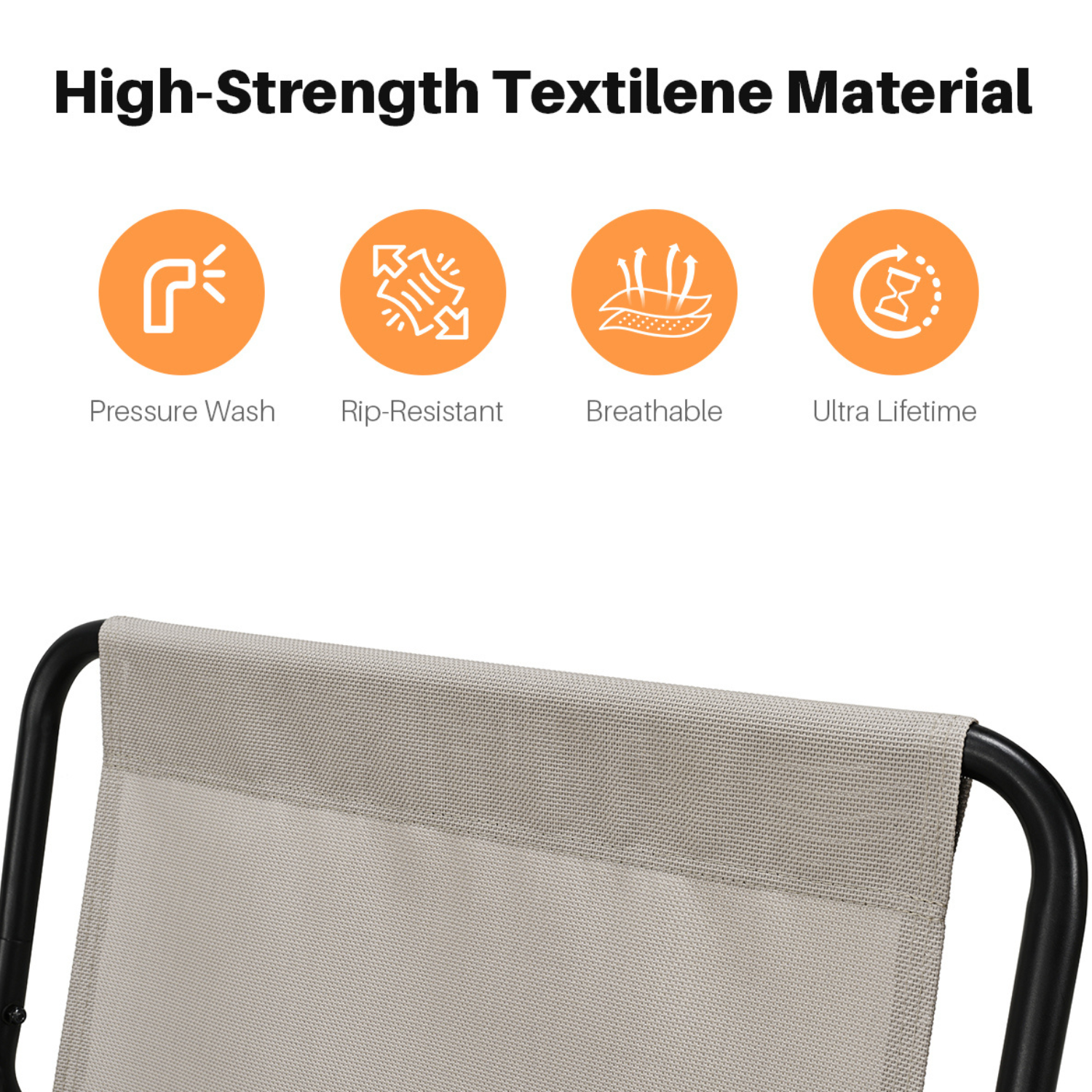 2-Piece Metal Comfy Modern Patio Rocking Chair Set with Ottoman- C033-1