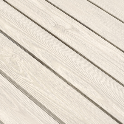White wood deck planks with natural grain texture - Seehill