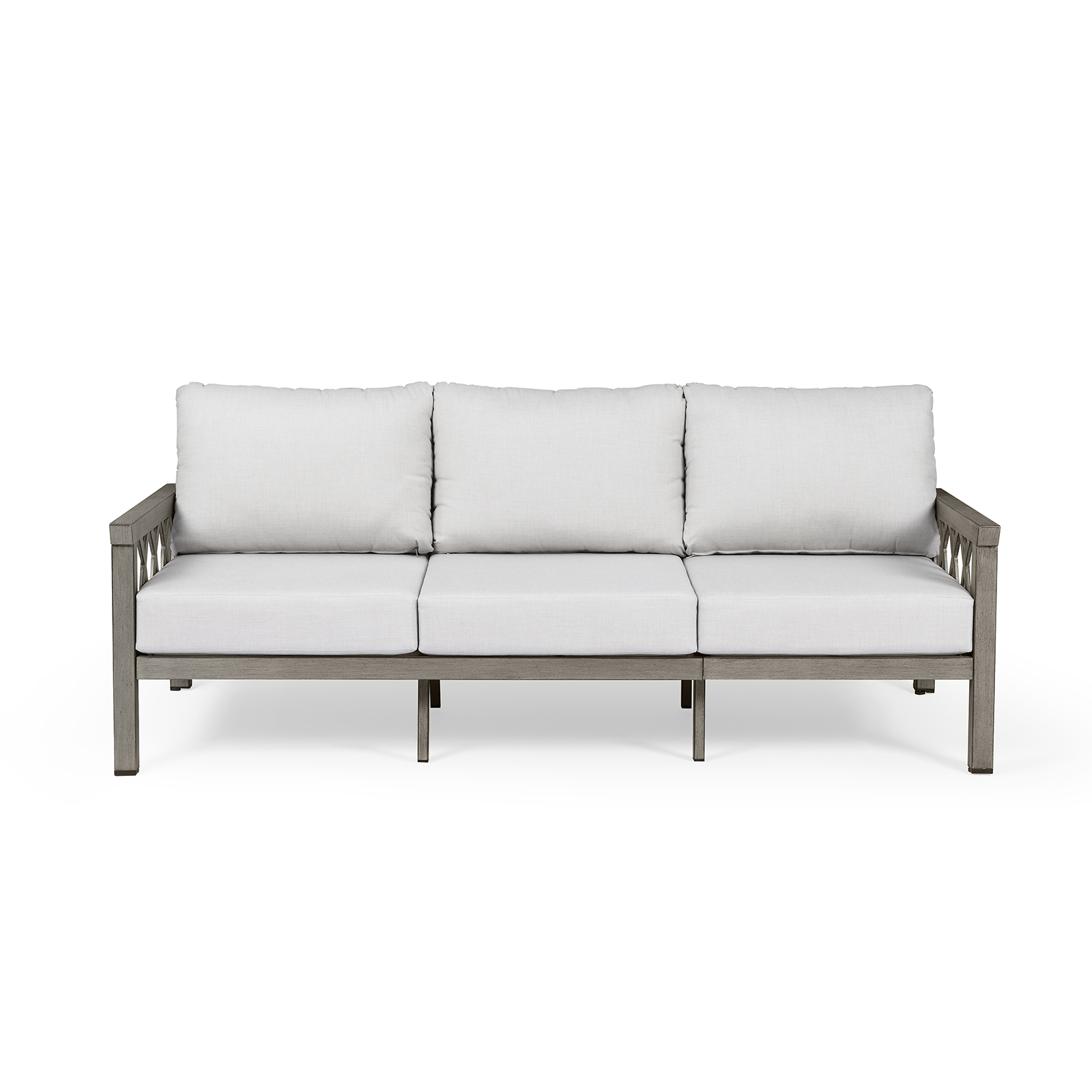 Aluminum Outdoor 3-Person Patio Sofa - C090