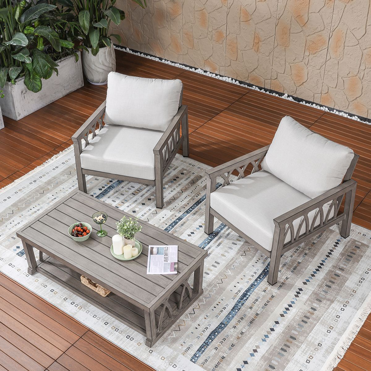 Aluminum Outdoor Coffee Table - D091