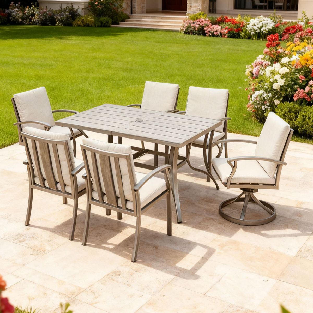 7-Piece Aluminum Outdoor Patio Dining Set - DS104