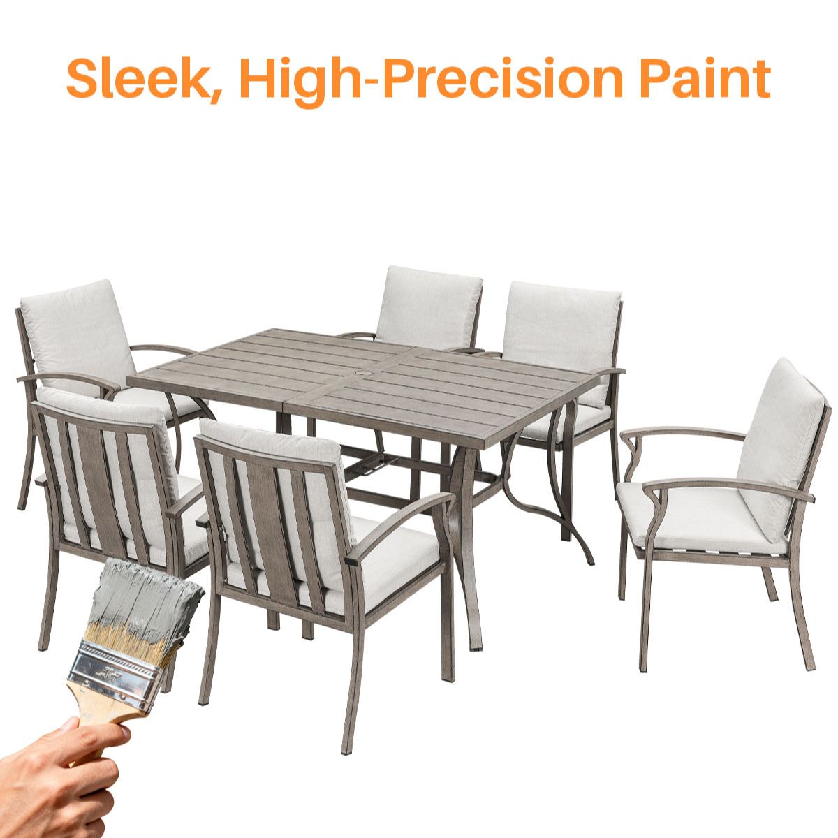 7-Piece Aluminum Outdoor Patio Dining Set - DS104