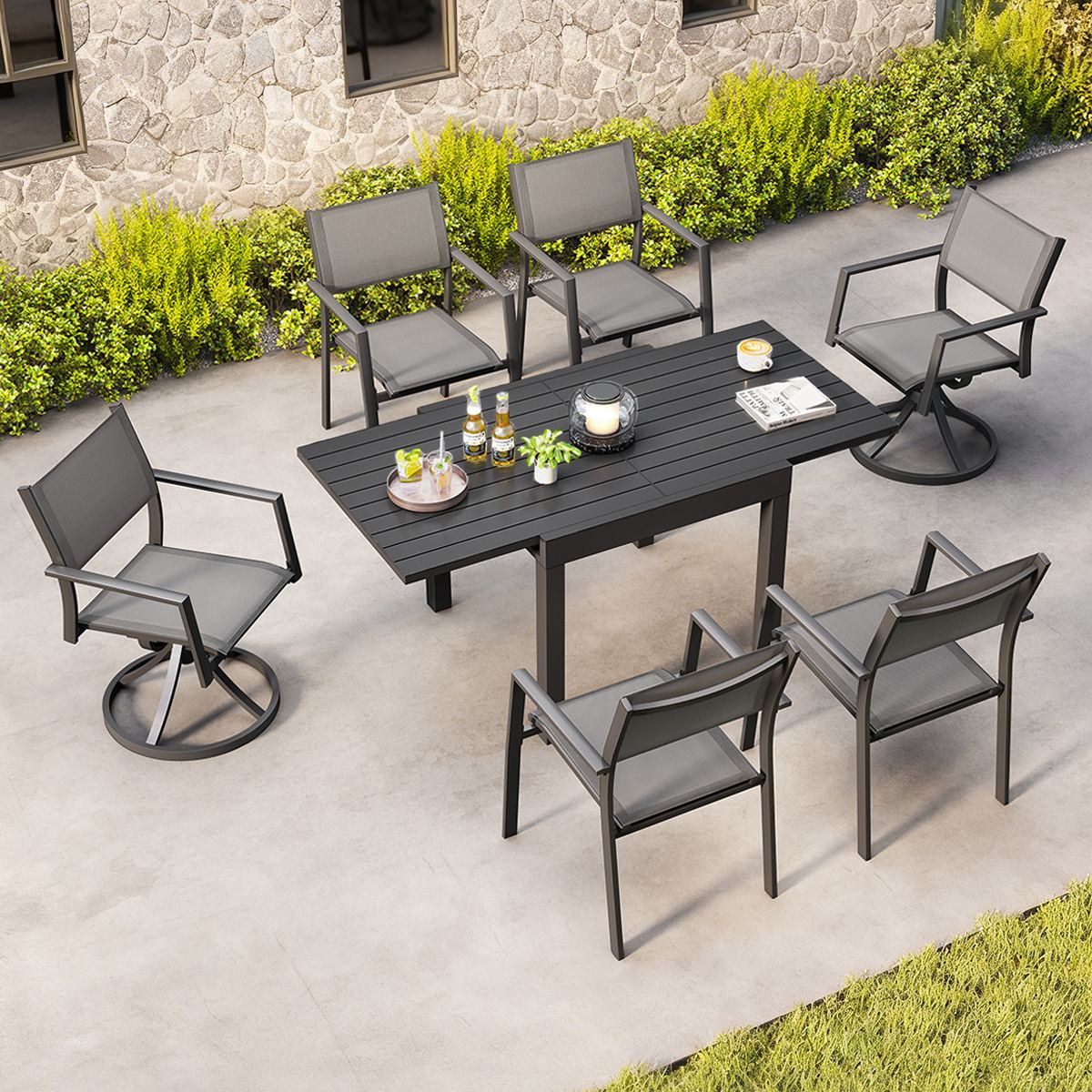 Extendable Outdoor Dining Table for 4-6 Person - D063-1