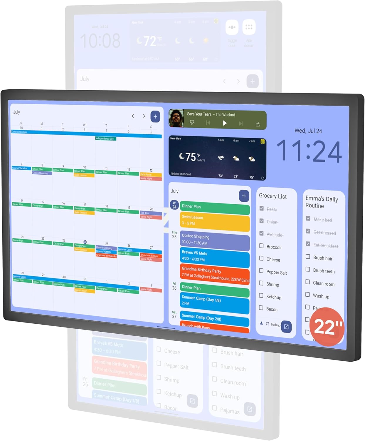 Digital Calendar-32 Inch Digital Calendar Wall Touch Screen（Buy 2 Free Shipping）