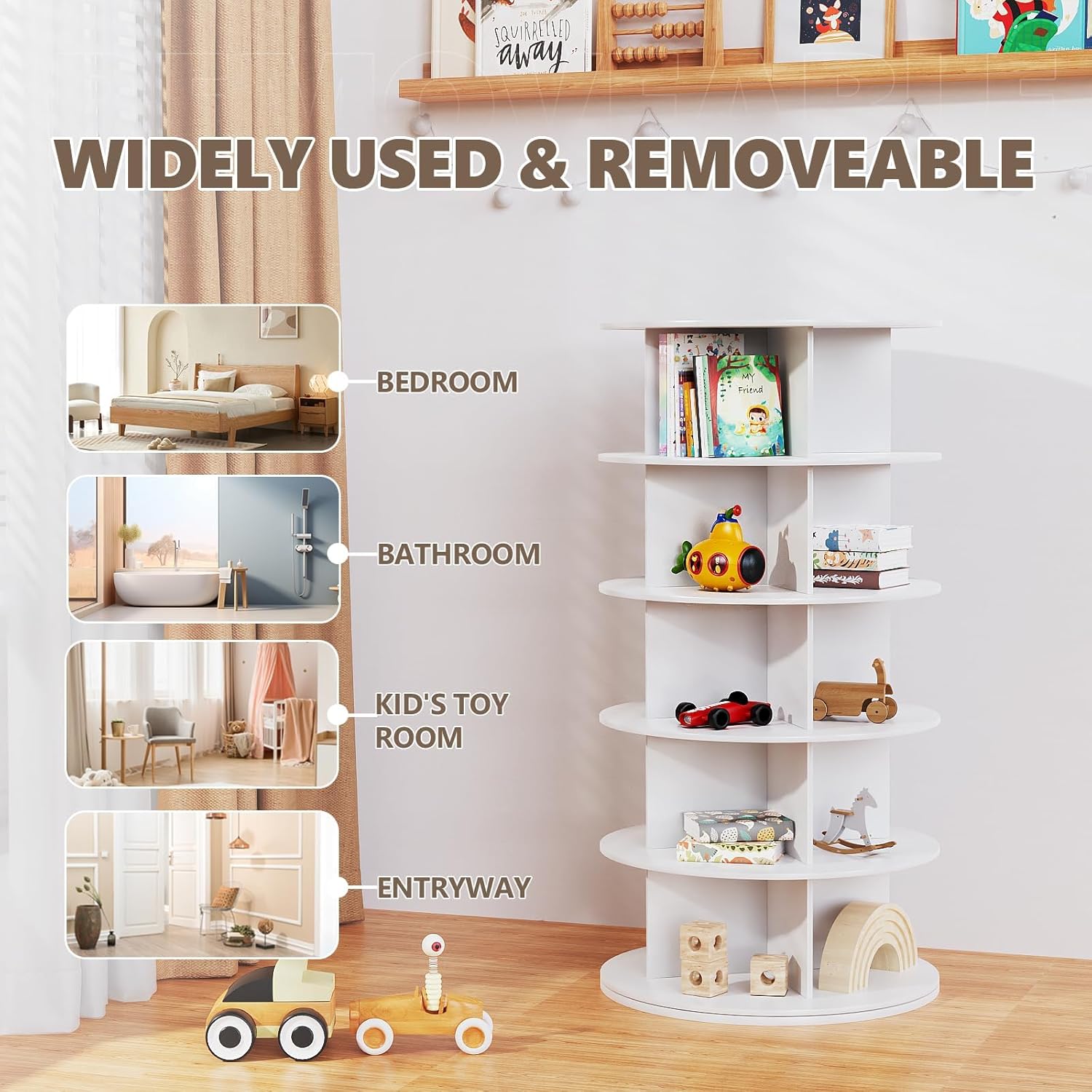 Rotating Shoe Rack Tower