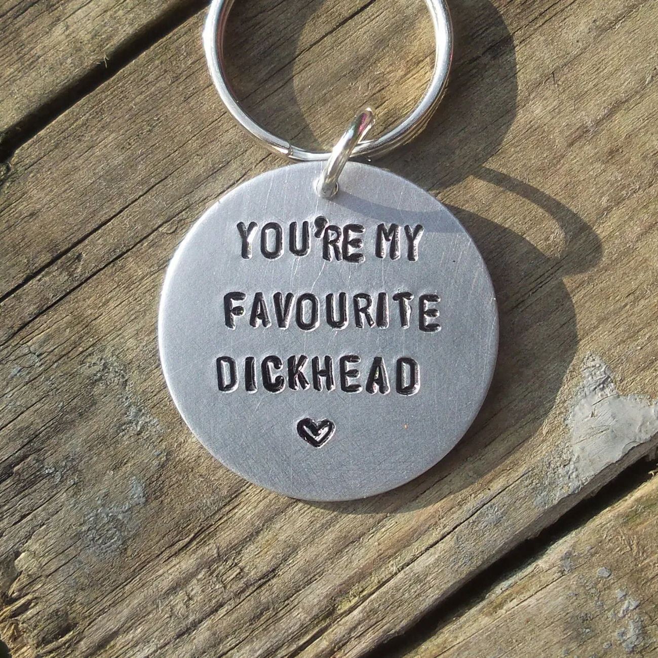 😂Funny Couple Engraved Keychain