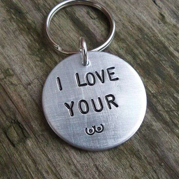 😂Funny Couple Engraved Keychain