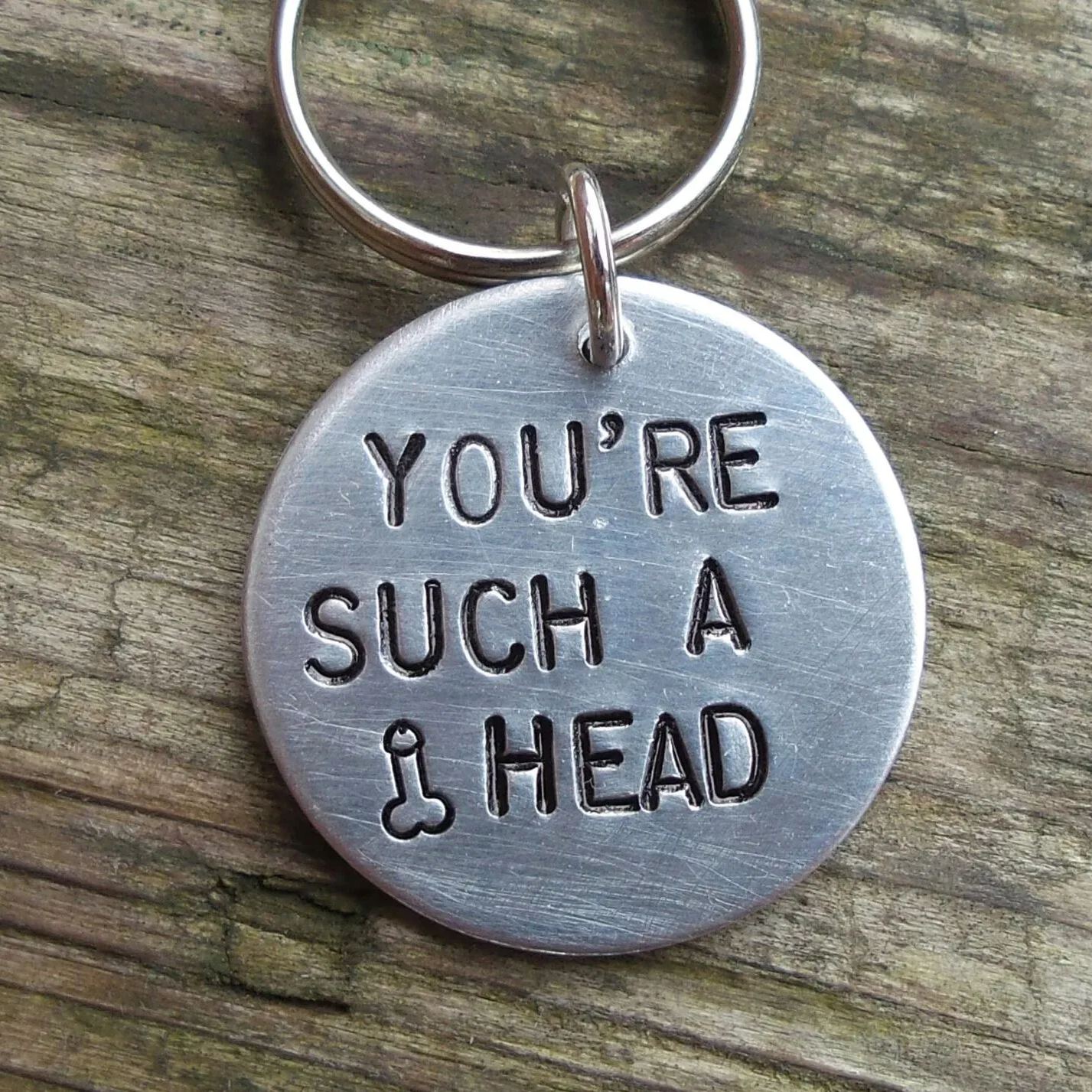 😂Funny Couple Engraved Keychain