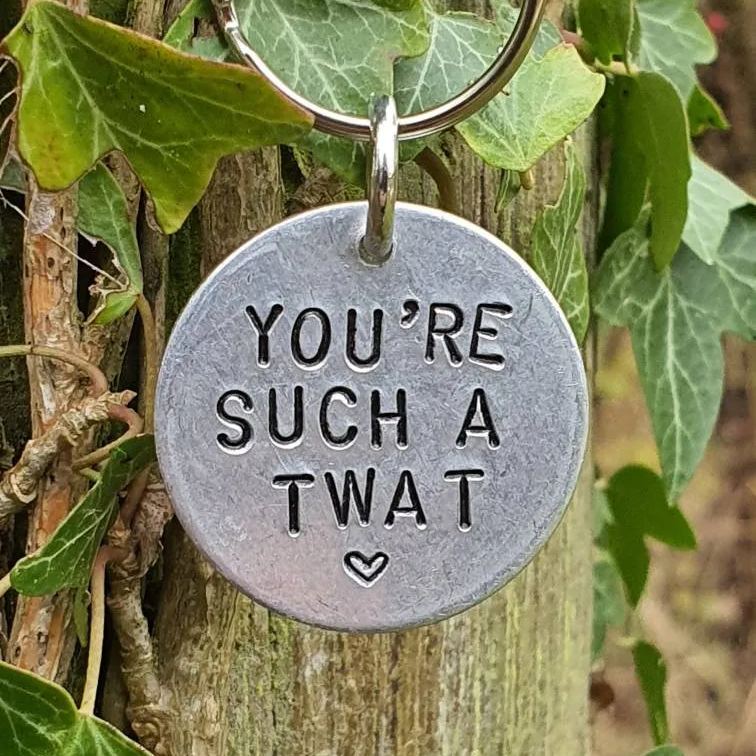 😂Funny Couple Engraved Keychain