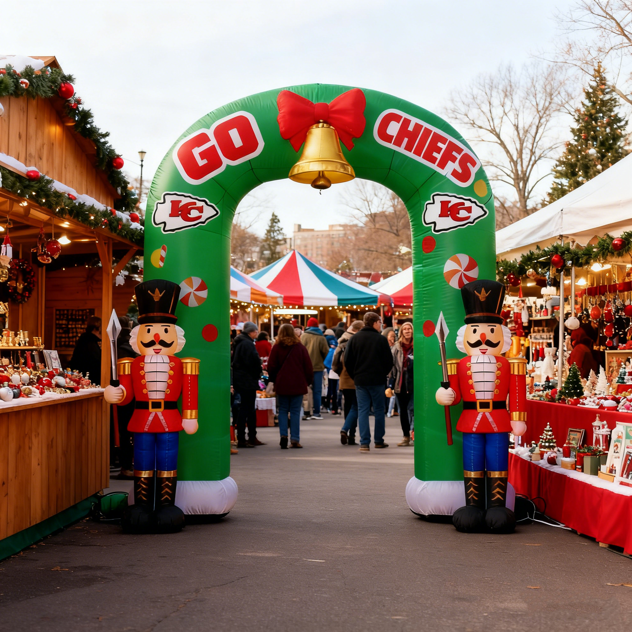 Nutcracker Inflatable Archway Festive Decor – Lighted Outdoor Holiday Decoration for Home Yard
