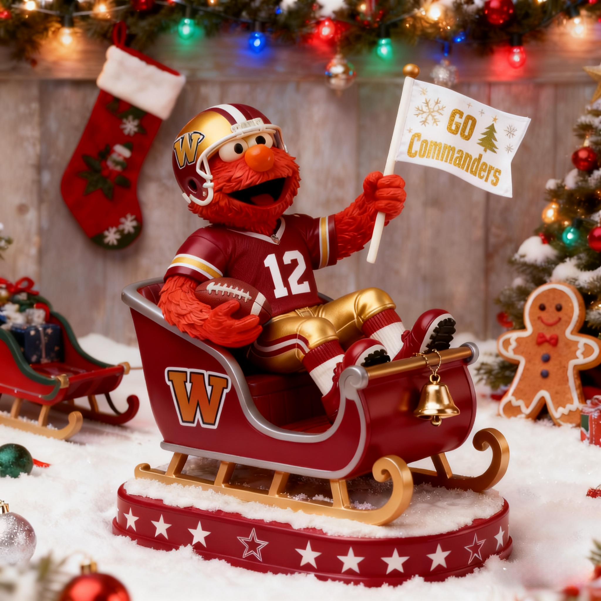 Sesame Street Elmo Holiday Sleigh Collectible Statues