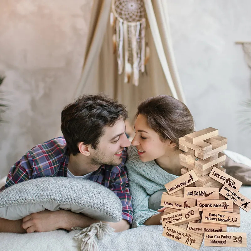 🎁💖Super Naughty Block Tower Jenga Game, Couple Gift Blocks