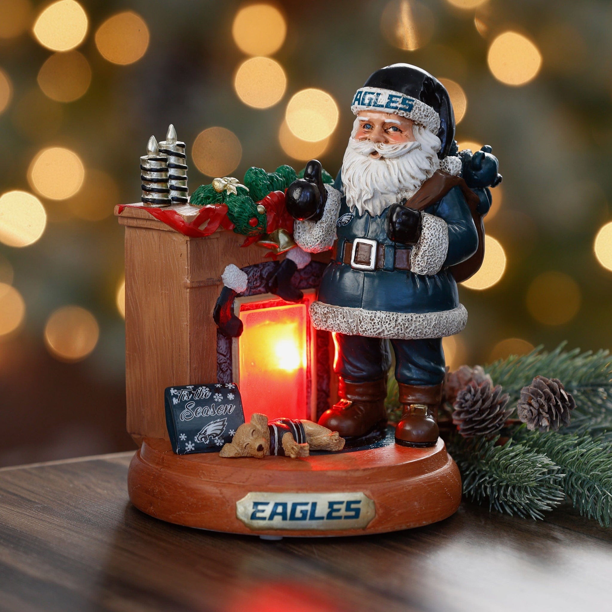🏈NFL Team Santa Fireplace Figurine