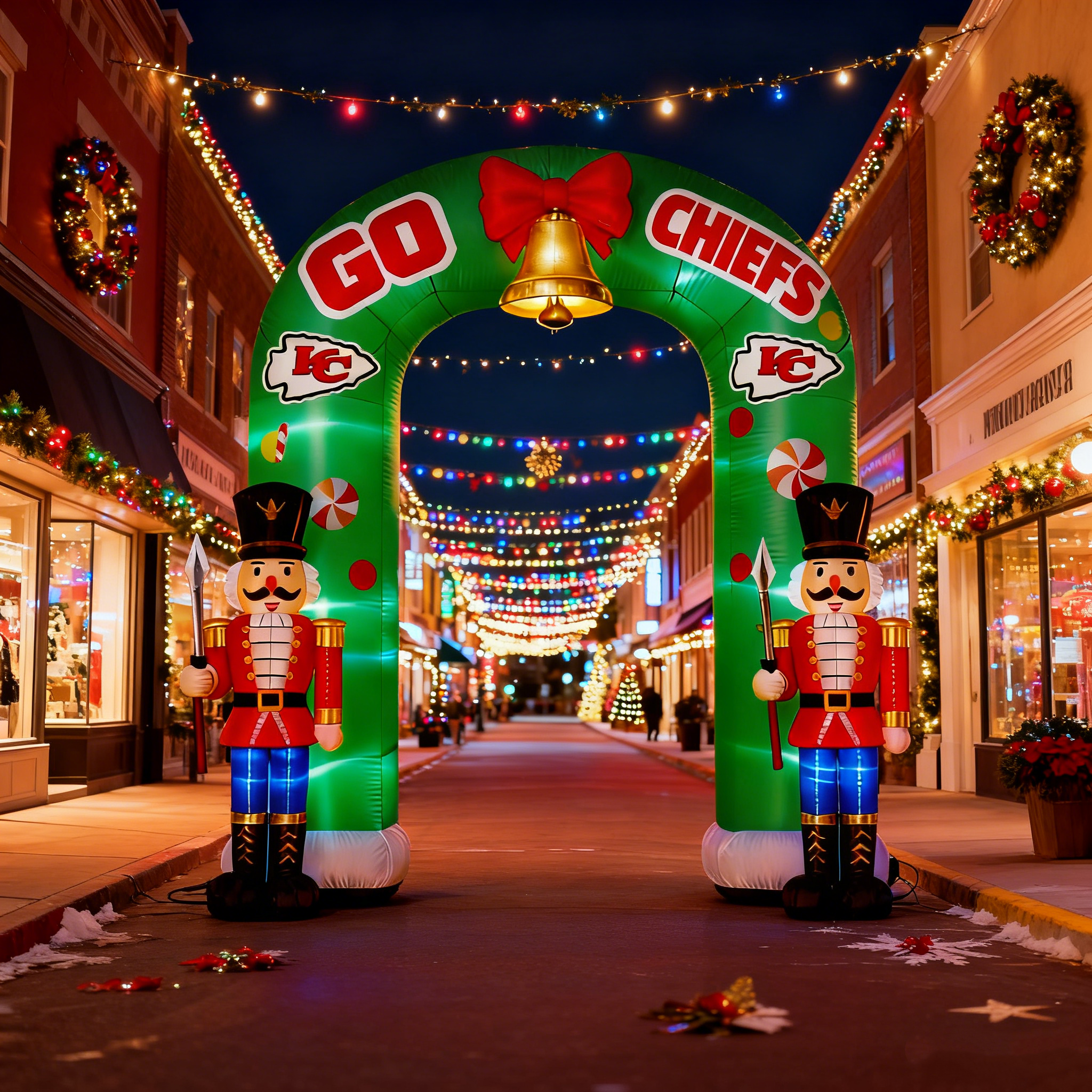 Nutcracker Inflatable Archway Festive Decor – Lighted Outdoor Holiday Decoration for Home Yard