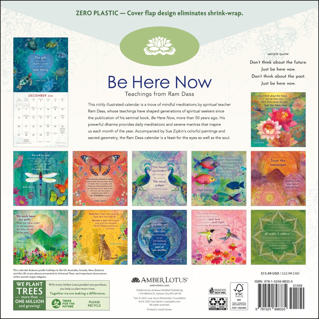 Be Here Now 2026 Wall Calendar