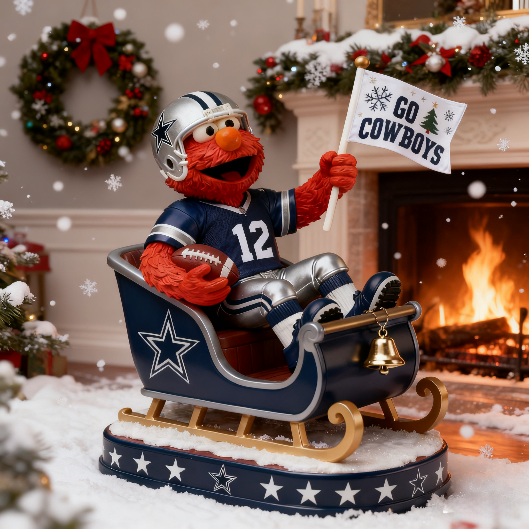 Sesame Street Elmo Holiday Sleigh Collectible Statues