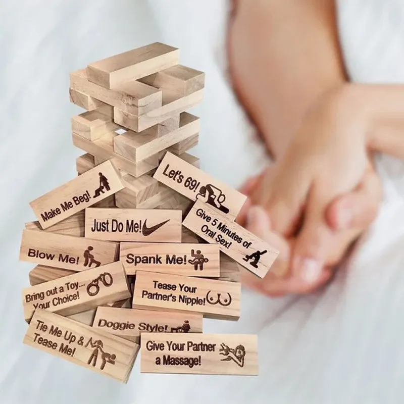 🎁💖Super Naughty Block Tower Jenga Game, Couple Gift Blocks