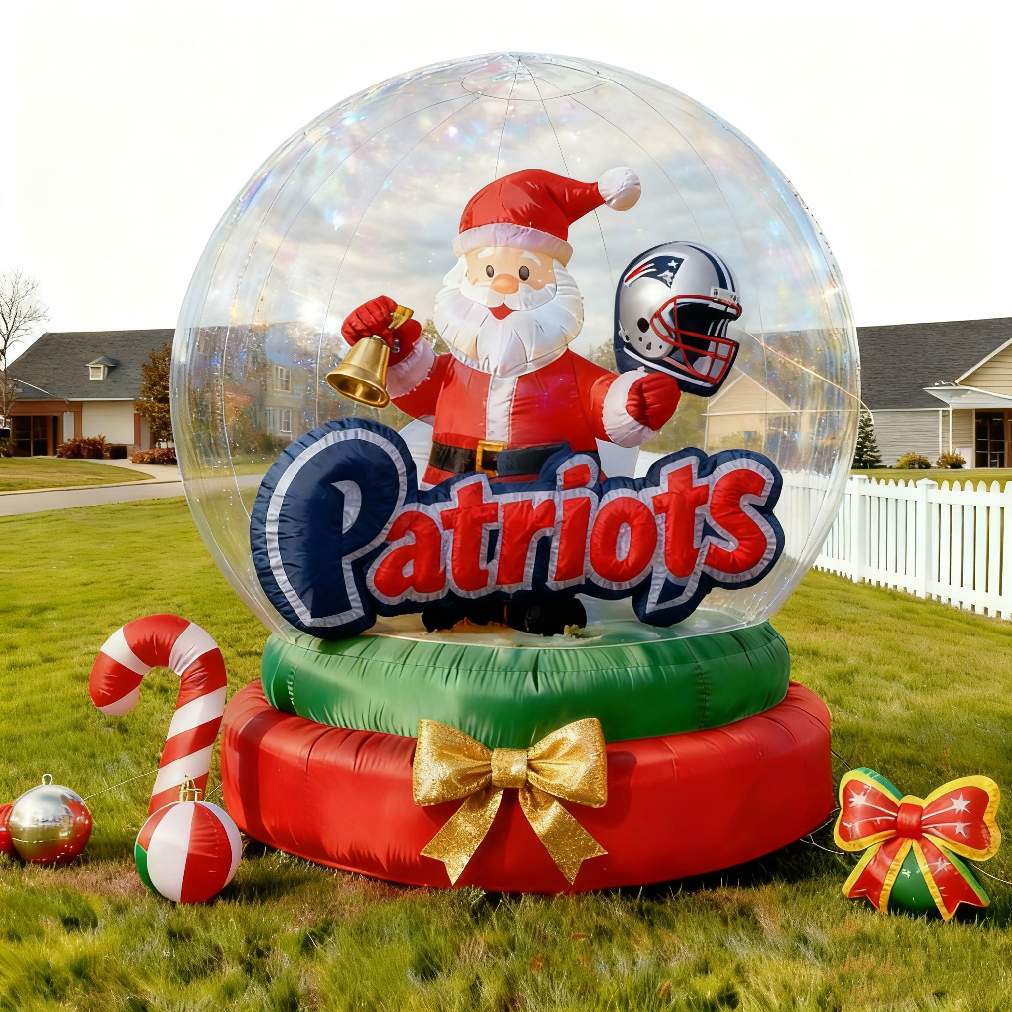 Christmas Inflatable Snowglobe Decoration - Outdoor/Indoor Holiday Light-Up Yard Ornament
