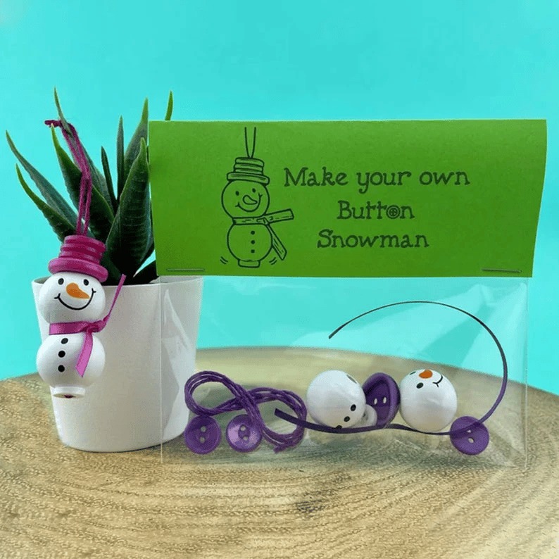 ☃️DIY Button Snowman Ornament Kit