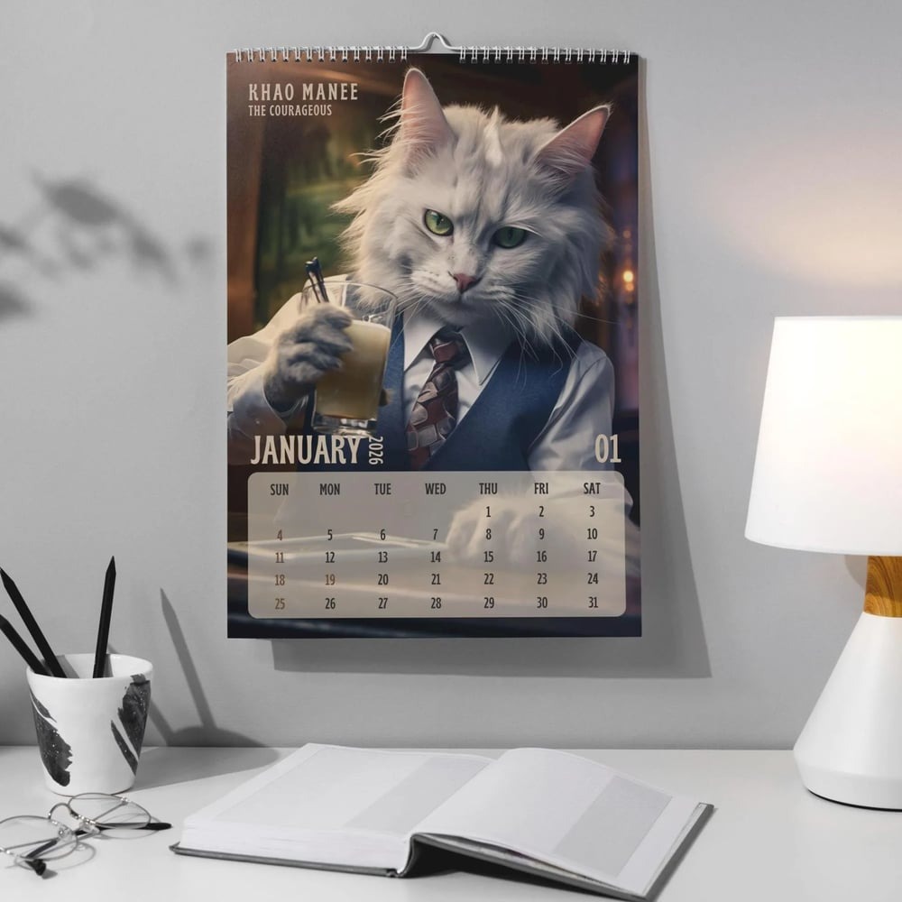 📅Badass Cats 2026 Wall Calendar