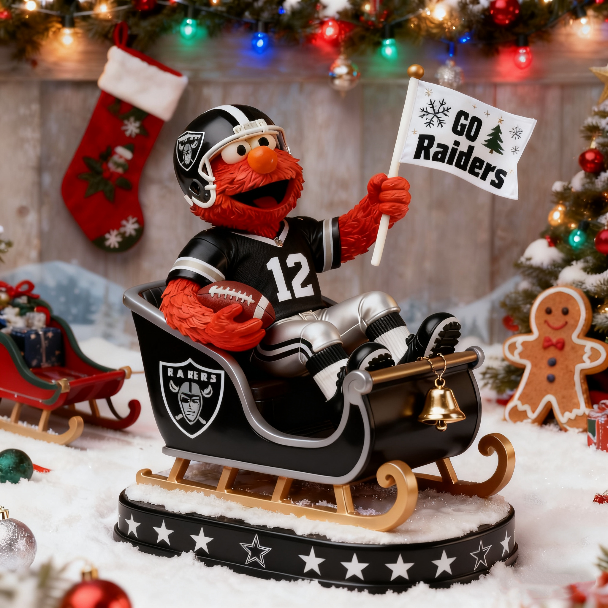 Sesame Street Elmo Holiday Sleigh Collectible Statues