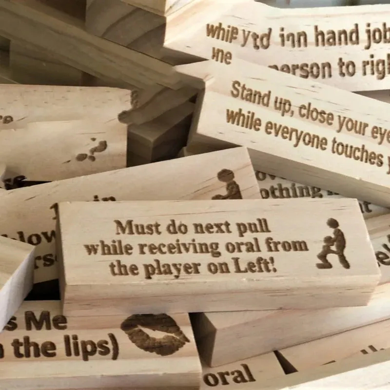 🎁💖Super Naughty Block Tower Jenga Game, Couple Gift Blocks