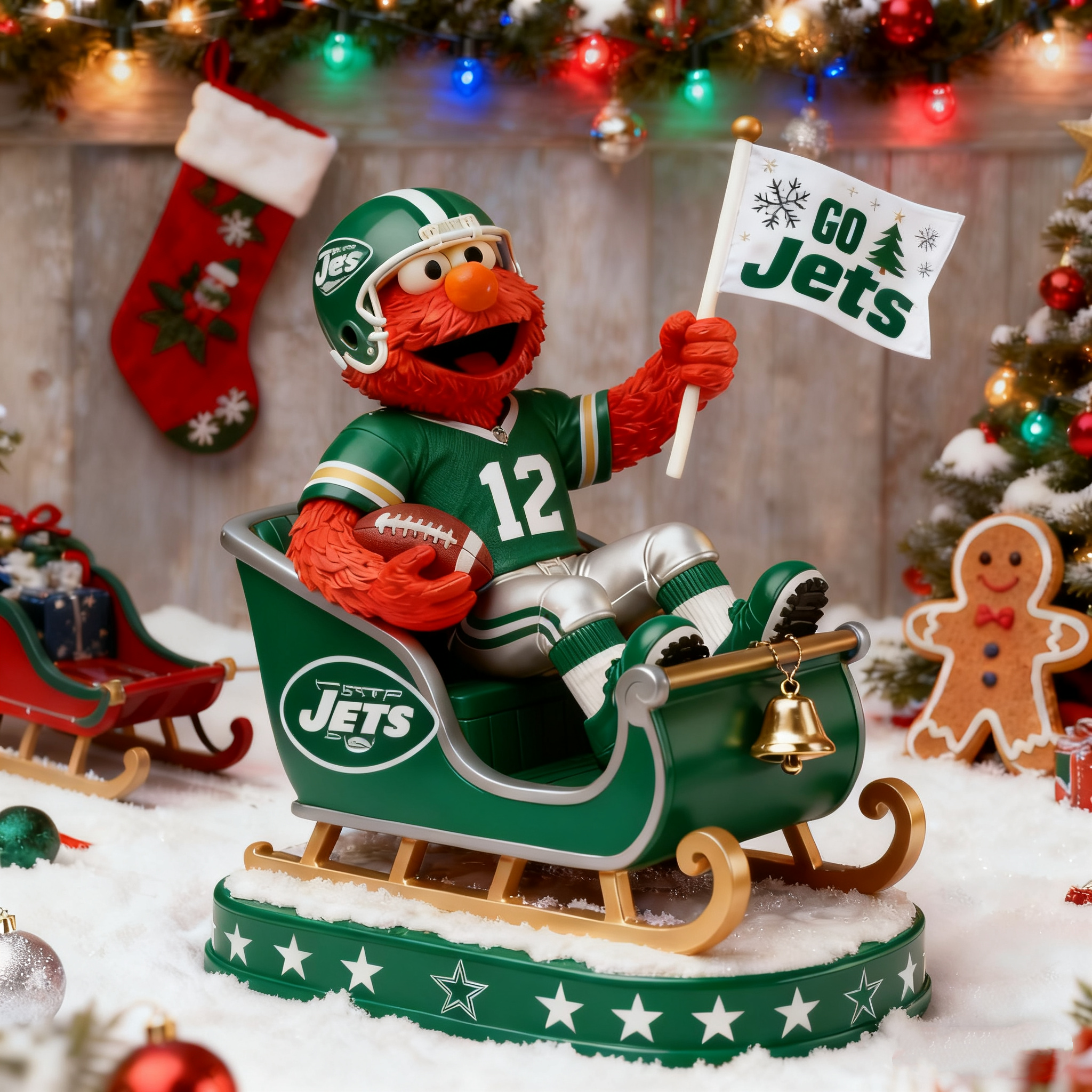 Sesame Street Elmo Holiday Sleigh Collectible Statues