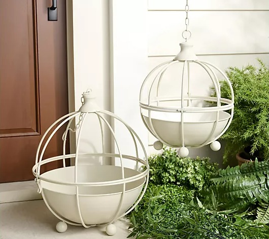 💝𝗧𝗼𝗱𝗮𝘆'𝘀 𝗦𝗽𝗲𝗰𝗶𝗮𝗹𝘀💝Buy 2 Get 1 Free💥Garden Reflections Set of 2 Domed Metal Plant Cages