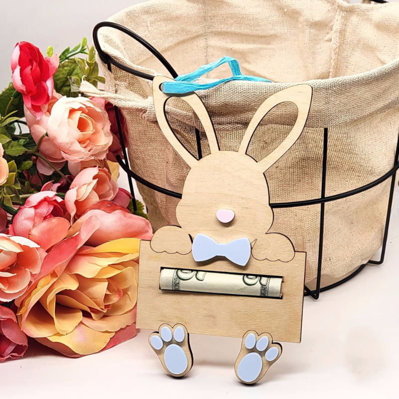 🐰Easter Decorations 🐰- Cute Bunny Pendant Cardboard Money Holder