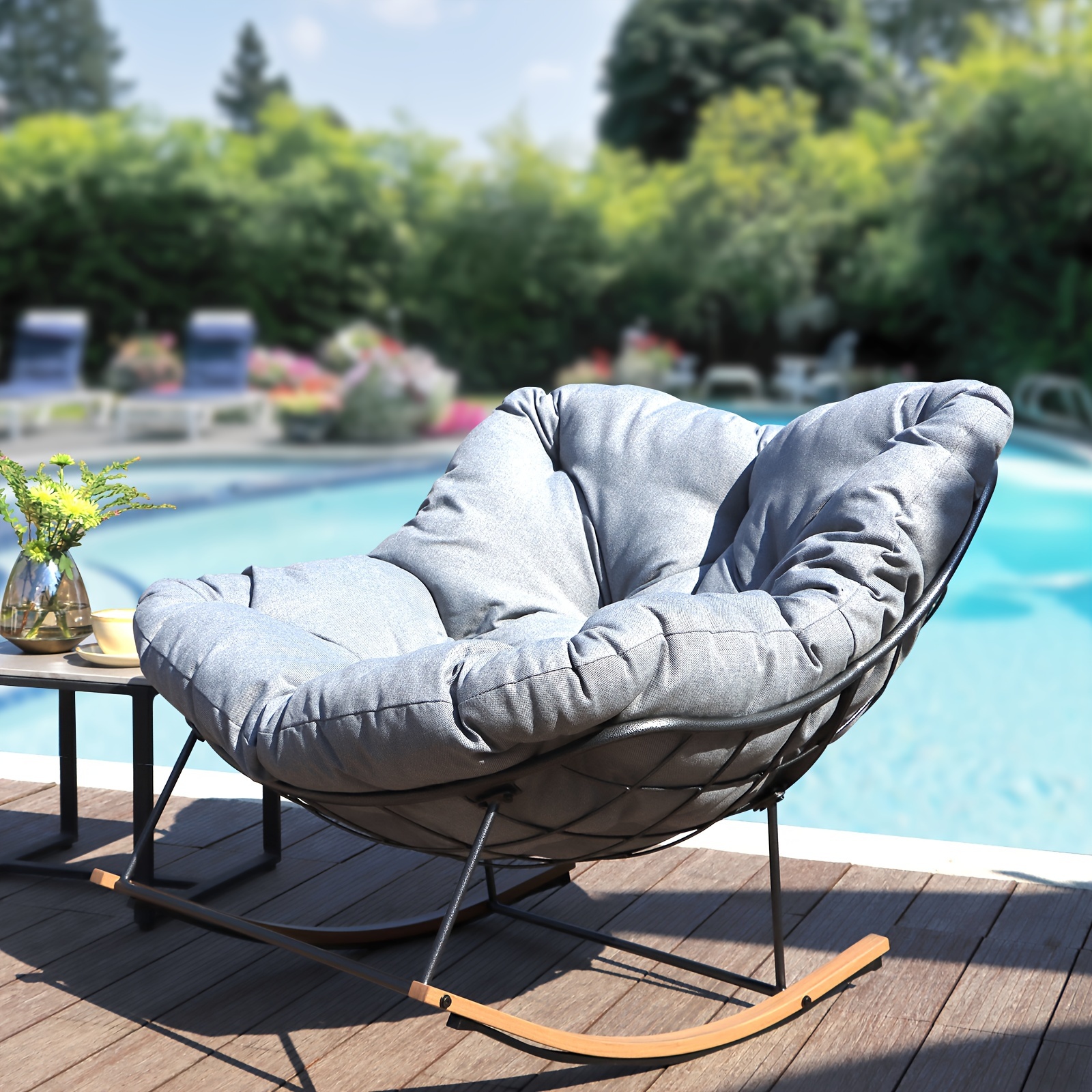 💥Clearance Sale💥Patio Oversized Upholstered Rocker Chair