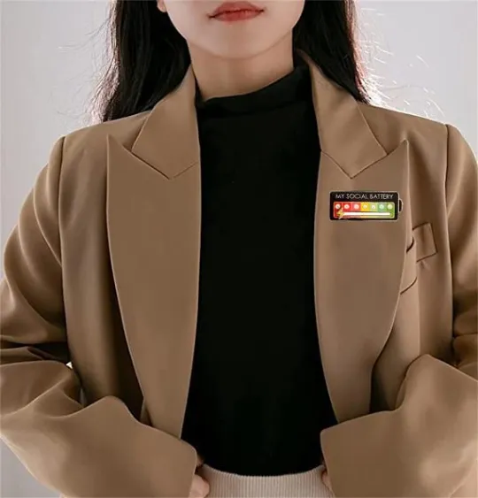 Funny Social Mood Brooch Pin for 7 Days