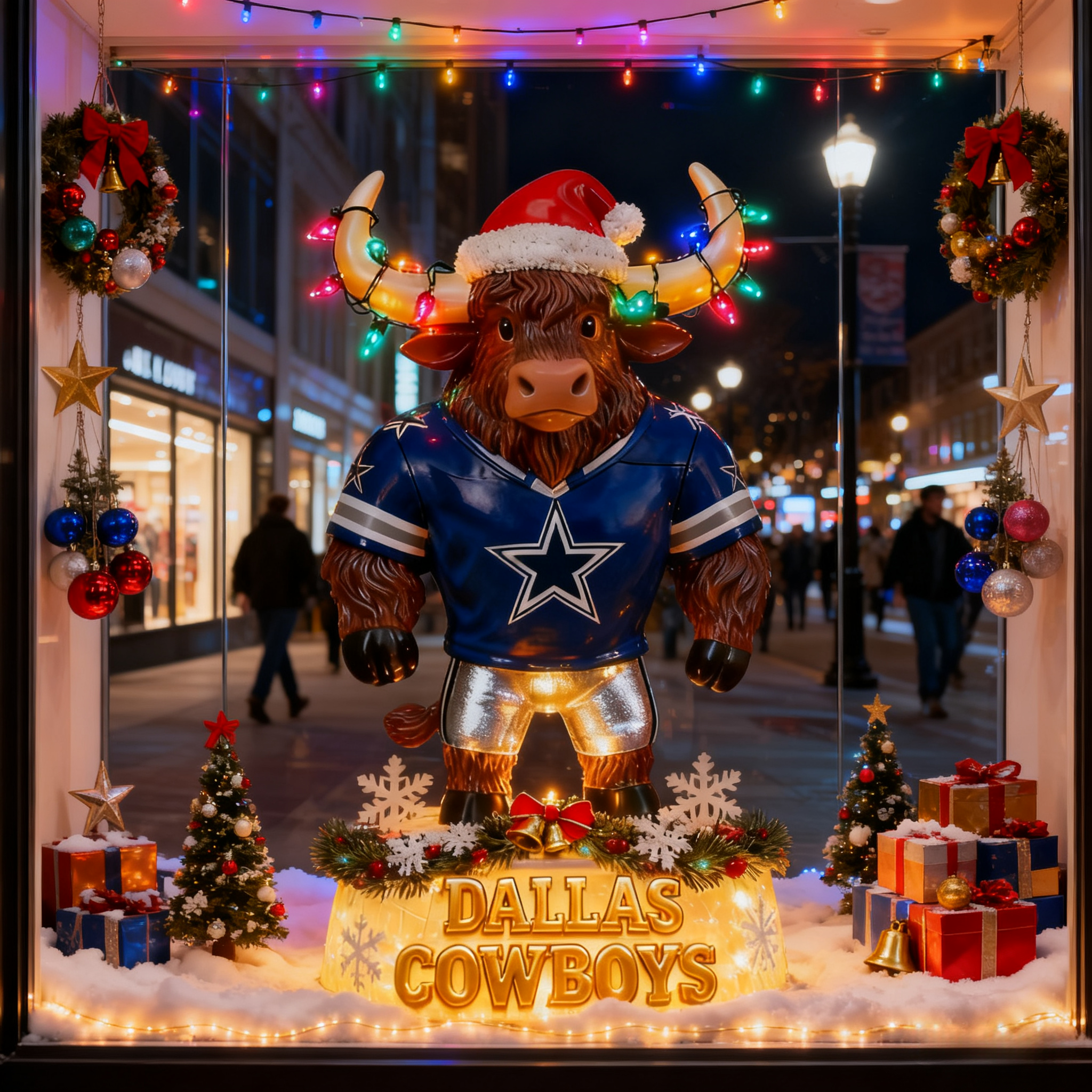 Illuminated NFL Team Spirit Yak Christmas LED Statue