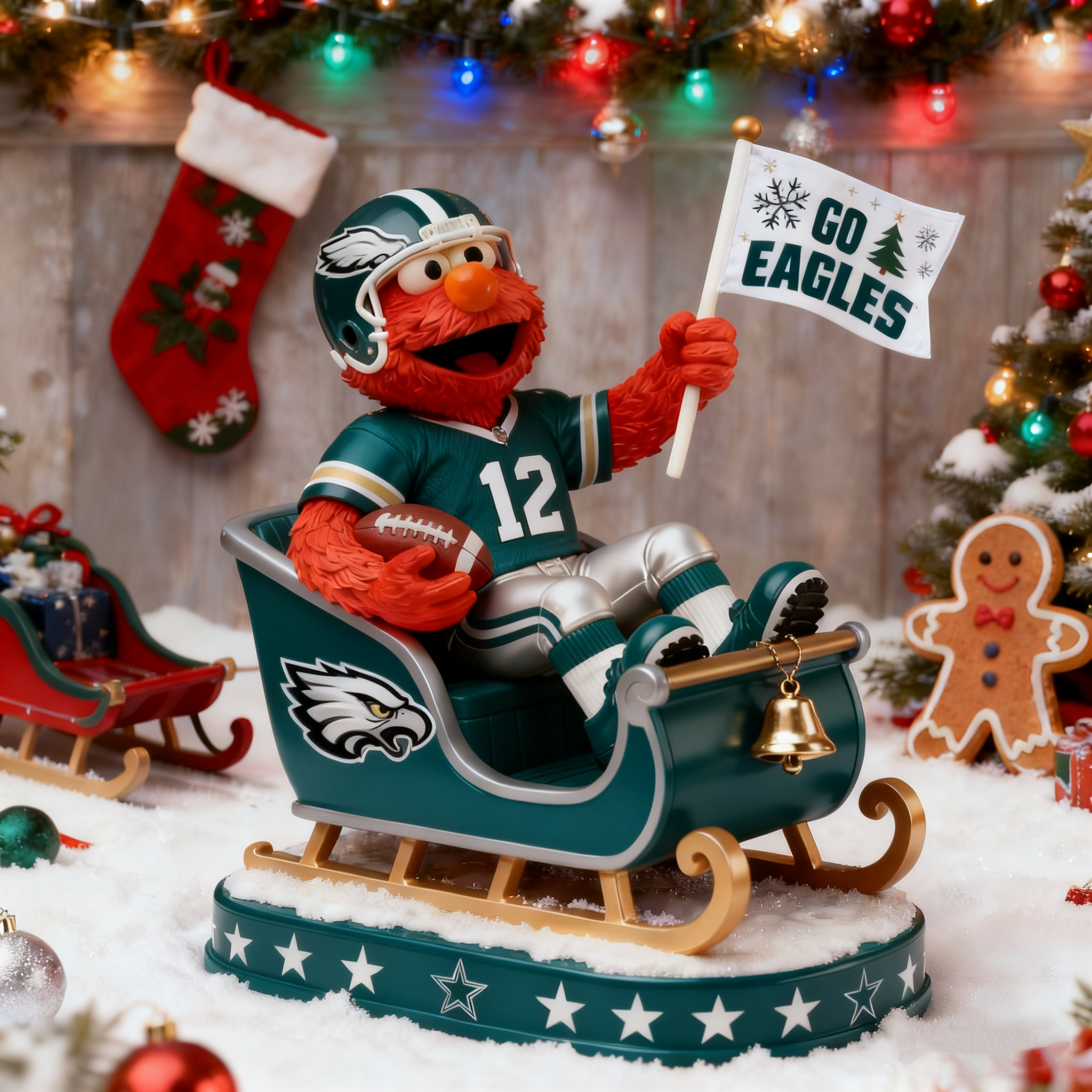 Sesame Street Elmo Holiday Sleigh Collectible Statues