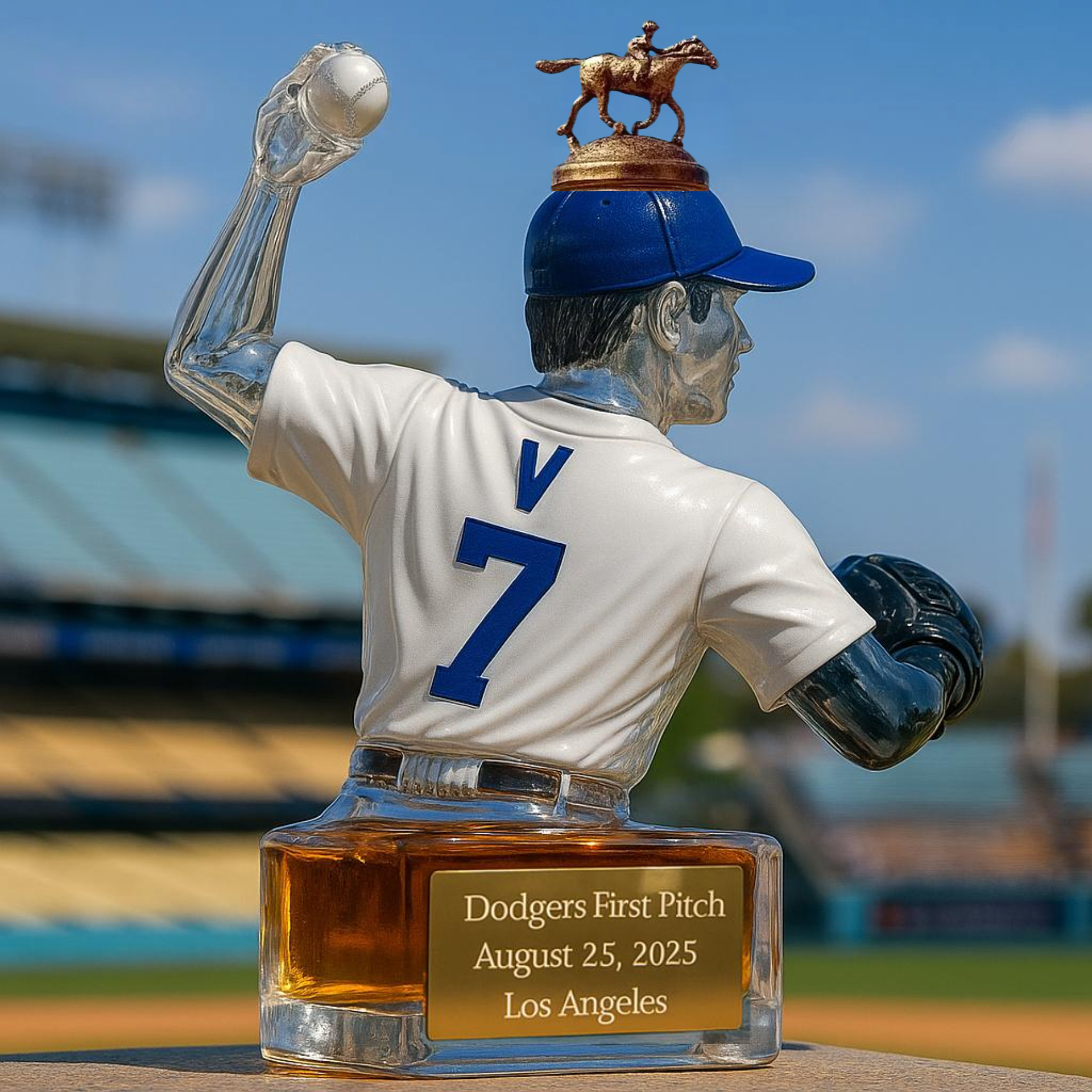 ⚾ MLB✨Dodgers First Pitch 2025 – V Limited Edition Whiskey Bottle ⚾👑🥃